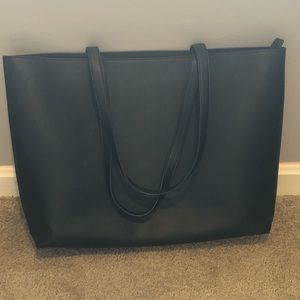 Work tote with gold hardware